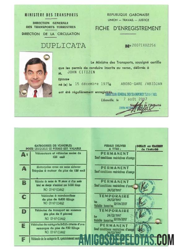 Gabão Dl exemplo